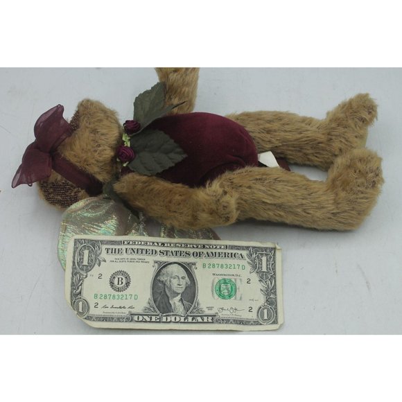 The Bearington Tinker Brown Fur Angel Bear - Picture 4 of 8